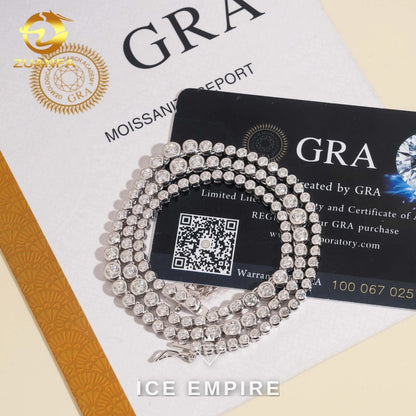 Iced Out Rose Gold Plated Moissanite Cuban Chain