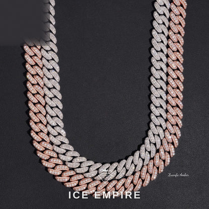 Iced Out 925 Silver Moissanite Cuban Chain