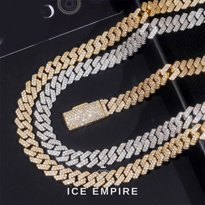 Iced Out Rose Gold Plated Moissanite Cuban Chain