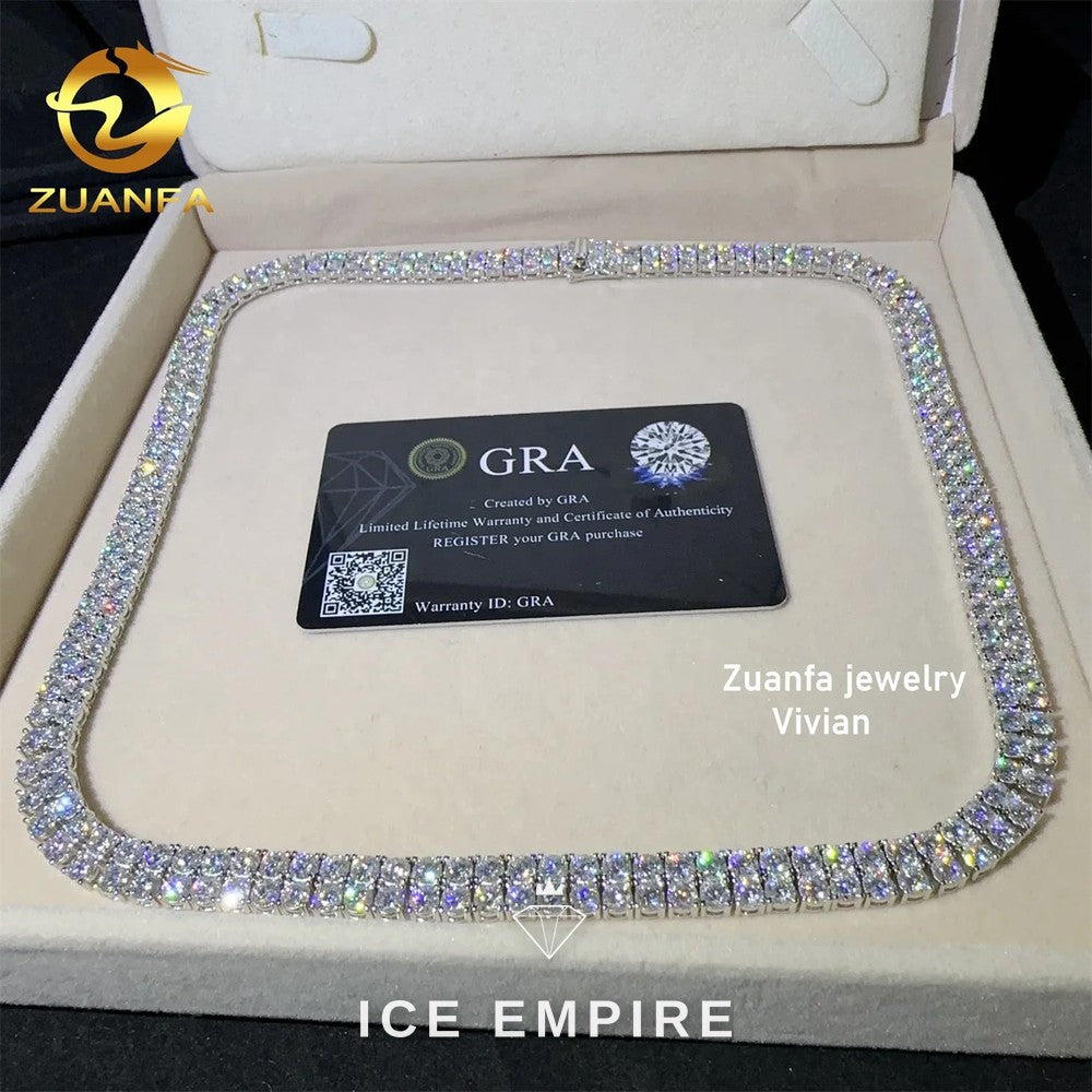 Iced Out Rose Gold Plated Moissanite Cuban Chain