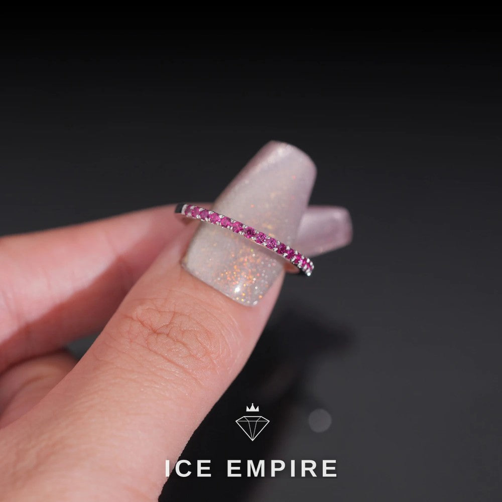 Iced Out 925 Silver Lab Grown Diamond Engagement Ring