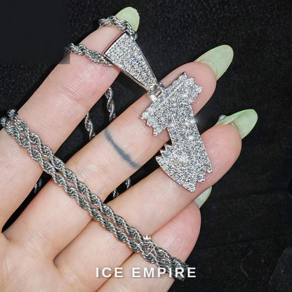 Iced Out Baguette 925 Silver Moissanite Pendant