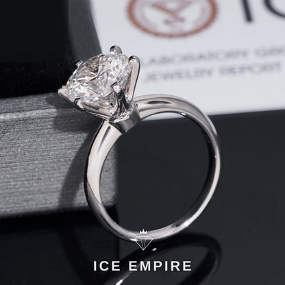 Iced Out 925 Silver Lab Grown Diamond Wedding Band