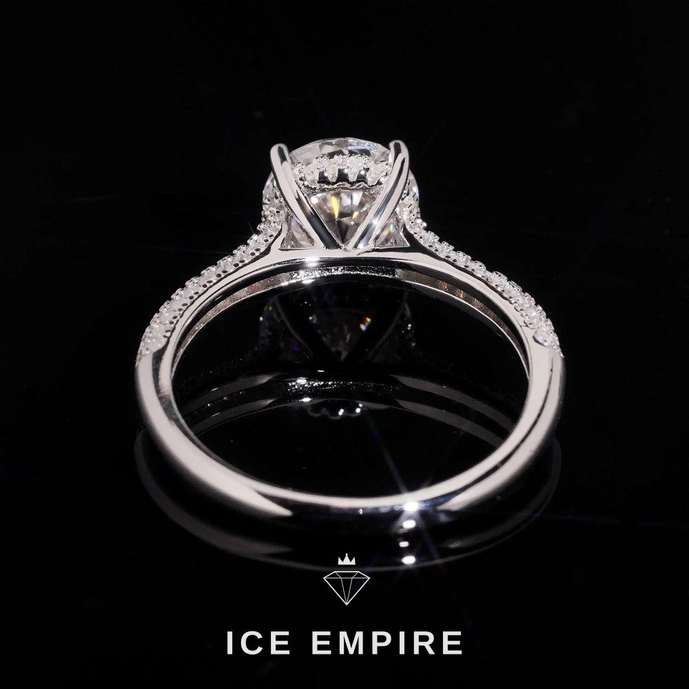 Iced Out Gold Plated Moissanite Wedding Band