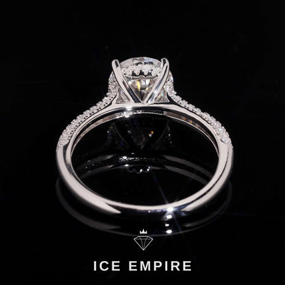 Iced Out Gold Plated Moissanite Wedding Band