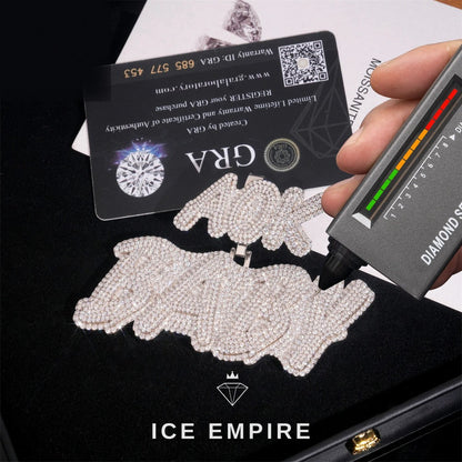 Iced Out 14K Gold Pendant