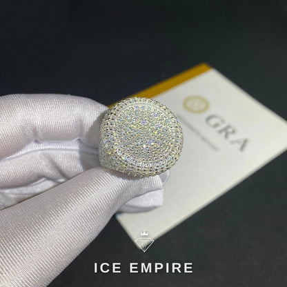 Iced Out Baguette 925 Silver Moissanite Ring