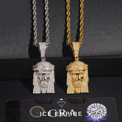 Iced Out Rose Gold Plated Moissanite Pendant