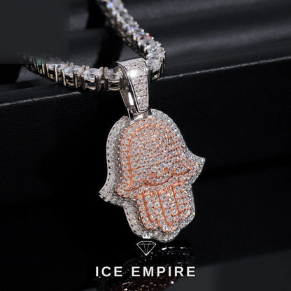 Iced Out Gold Plated Lab Grown Diamond Pendant