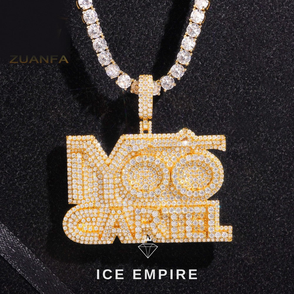 Iced Out Baguette Rose Gold Plated Pendant