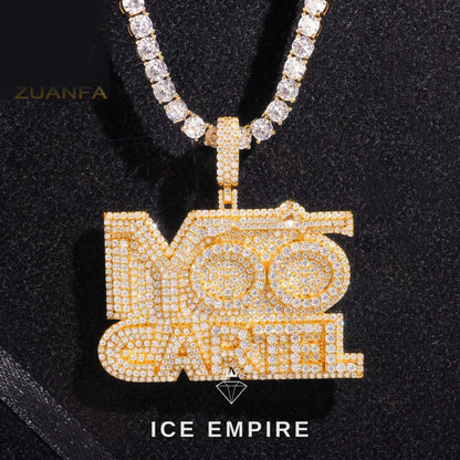 Iced Out Baguette Rose Gold Plated Pendant