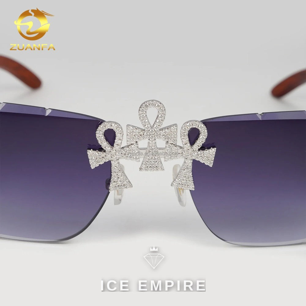Iced Out 925 Silver Moissanite Glasses