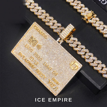 Iced Out Gold Plated Moissanite Pendant
