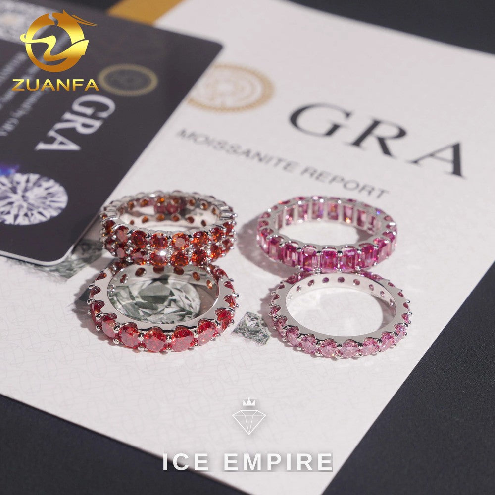 Iced Out Rose Gold Plated Moissanite Ring