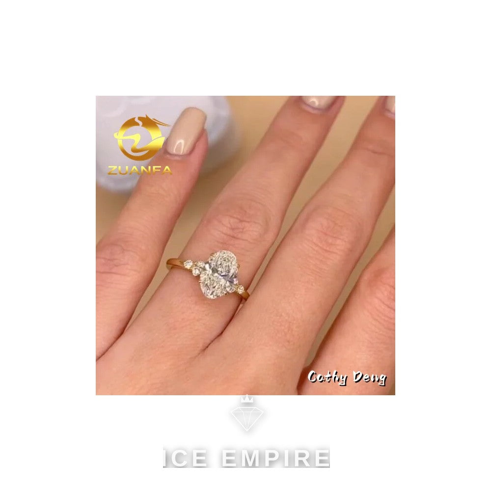 Iced Out 925 Silver Moissanite Wedding Band