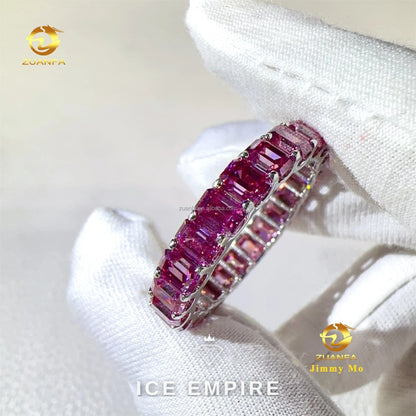 Iced Out 925 Silver Moissanite Ring
