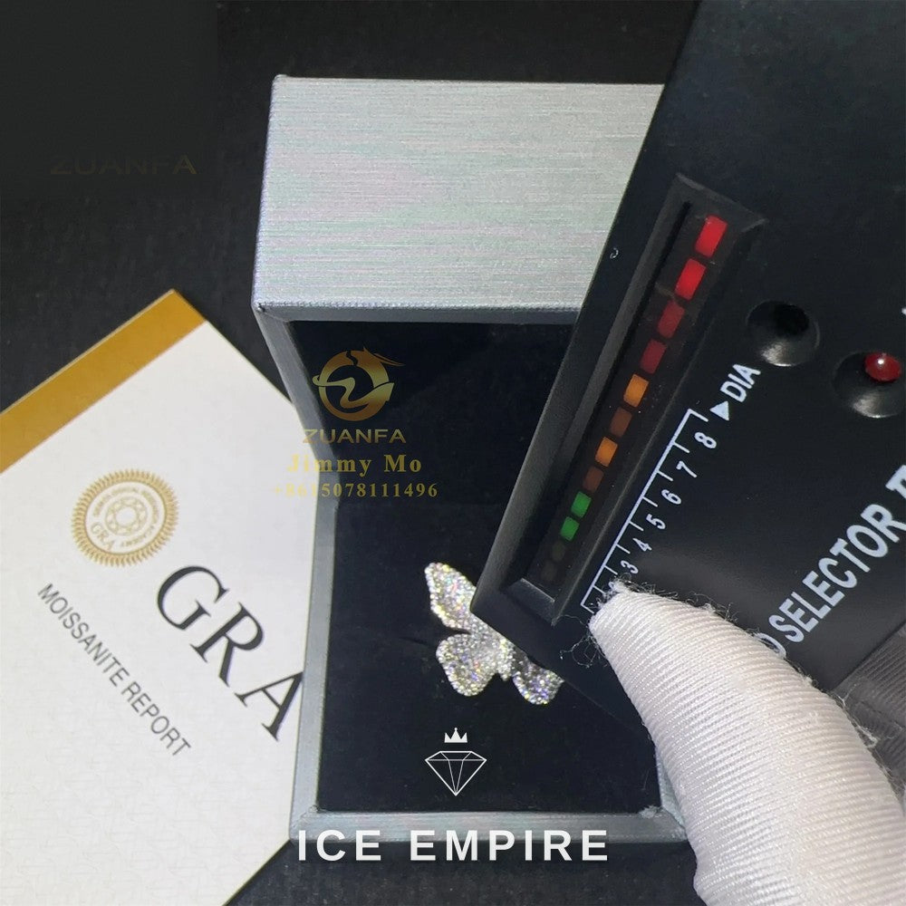 Iced Out Gold Plated Moissanite Ring