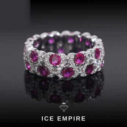 Iced Out 925 Silver Lab Grown Diamond Ring