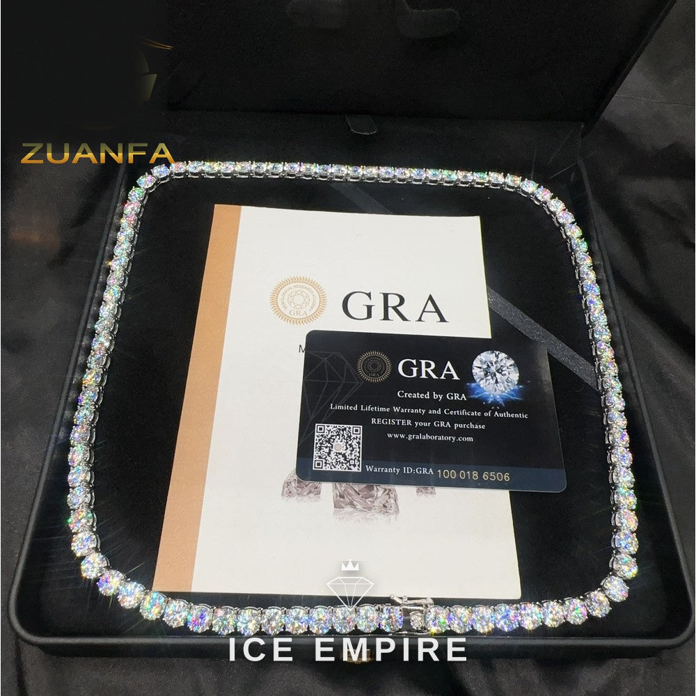 Iced Out Rose Gold Plated Moissanite Cuban Chain