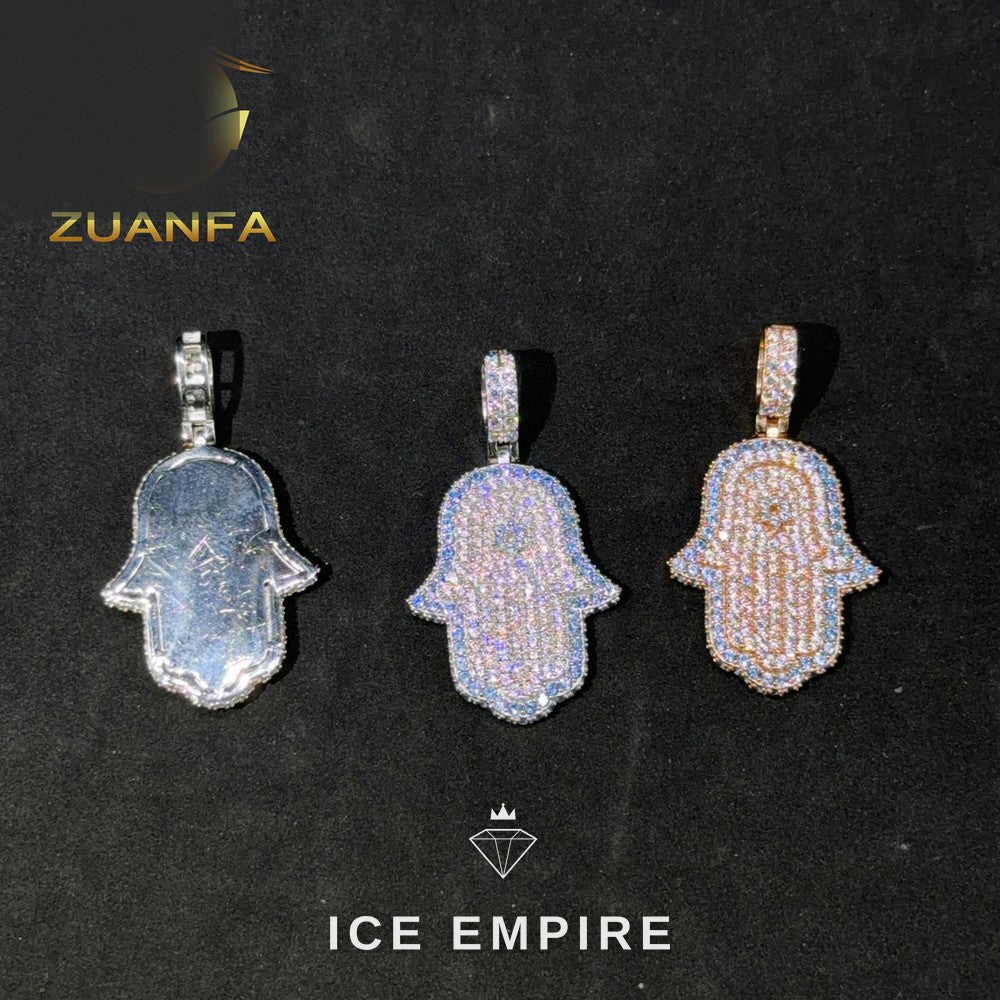 Iced Out Rose Gold Plated Pendant