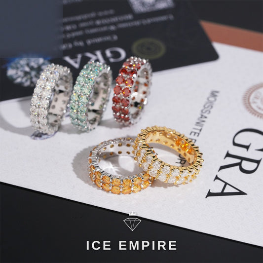 Iced Out Gold Plated Moissanite Ring