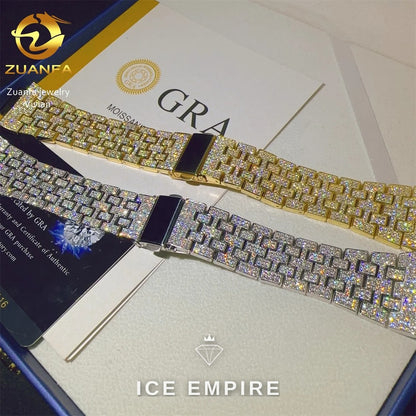Iced Out 925 Silver Moissanite Watch