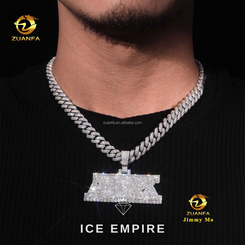 Iced Out 925 Silver Pendant