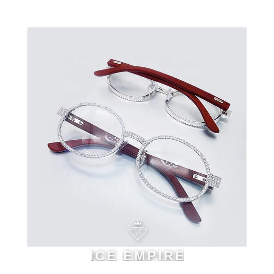 Iced Out 925 Silver Moissanite Glasses