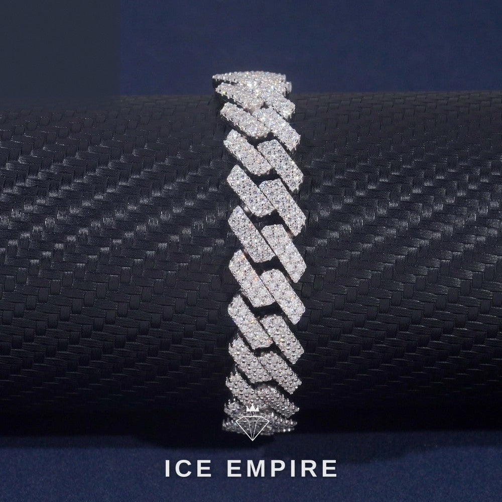 Iced Out Rose Gold Plated Moissanite Cuban Chain