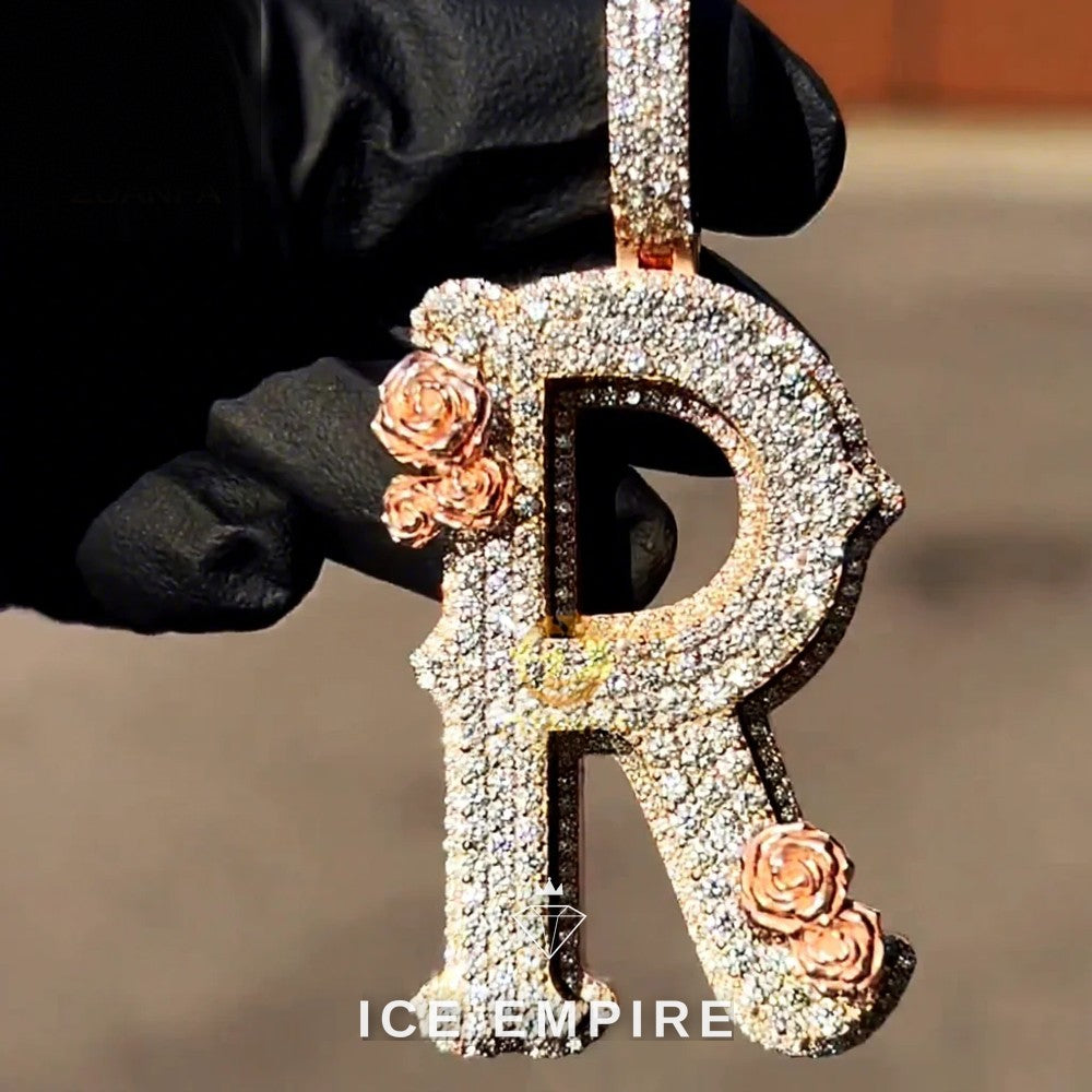 Iced Out Cross 925 Silver Pendant