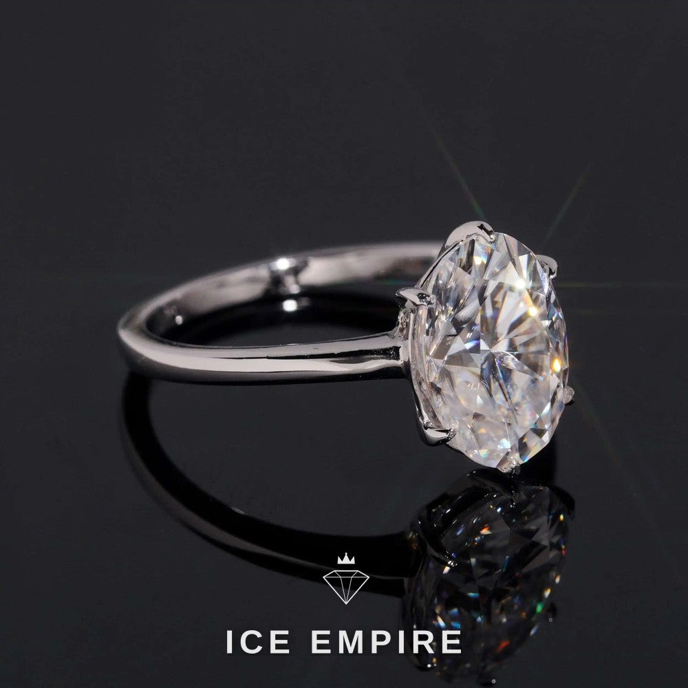 Iced Out Gold Plated Moissanite Wedding Band