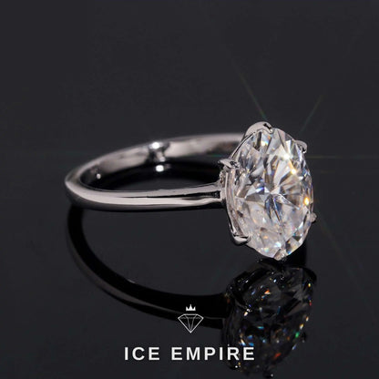Iced Out Gold Plated Moissanite Wedding Band