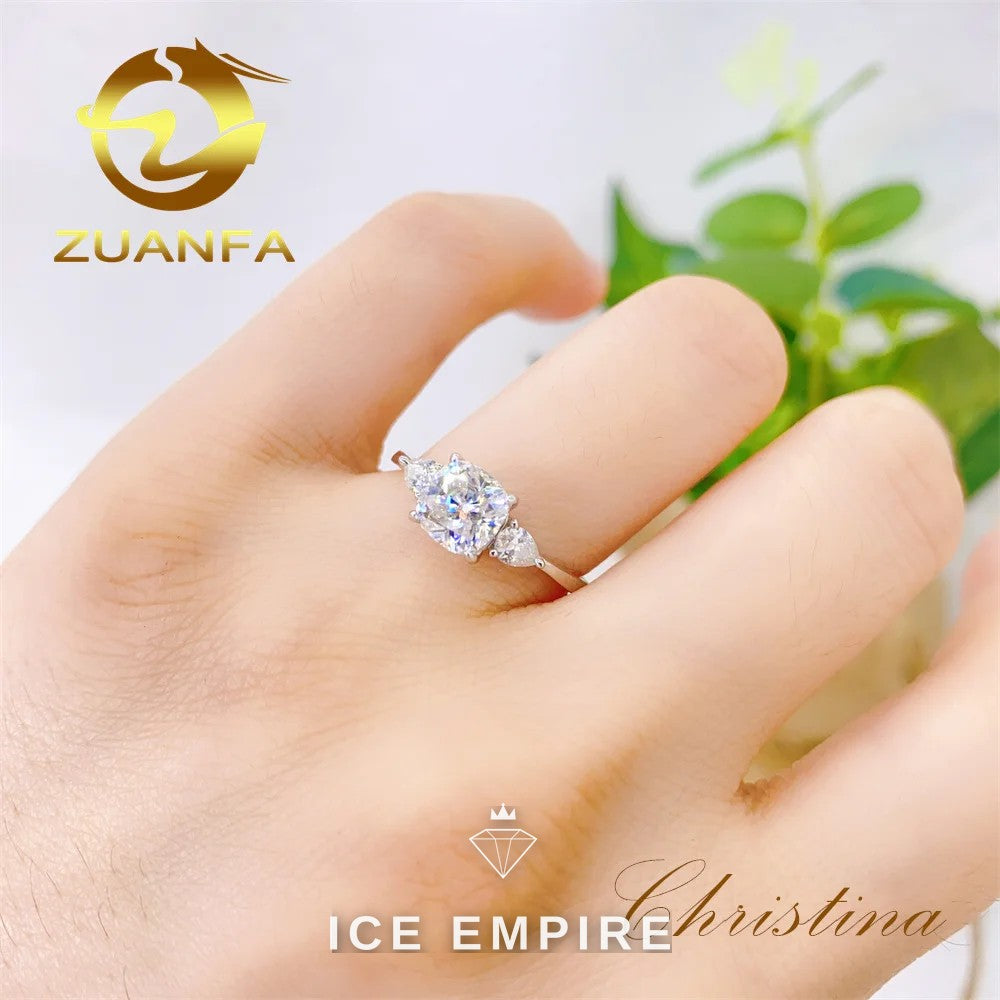 Iced Out Gold Plated Moissanite Wedding Band