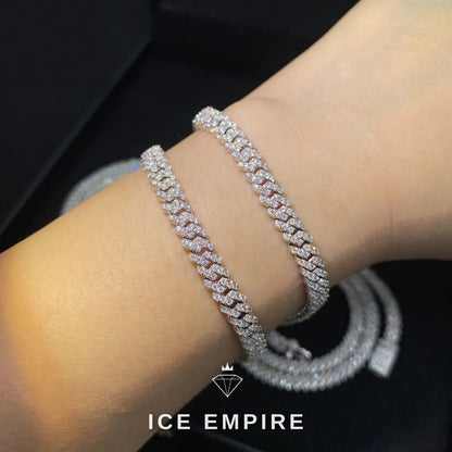Iced Out 925 Silver Moissanite Cuban Chain