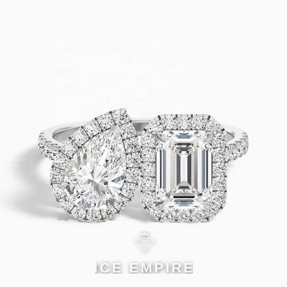 Iced Out 10K Gold Lab Grown Diamond Ring