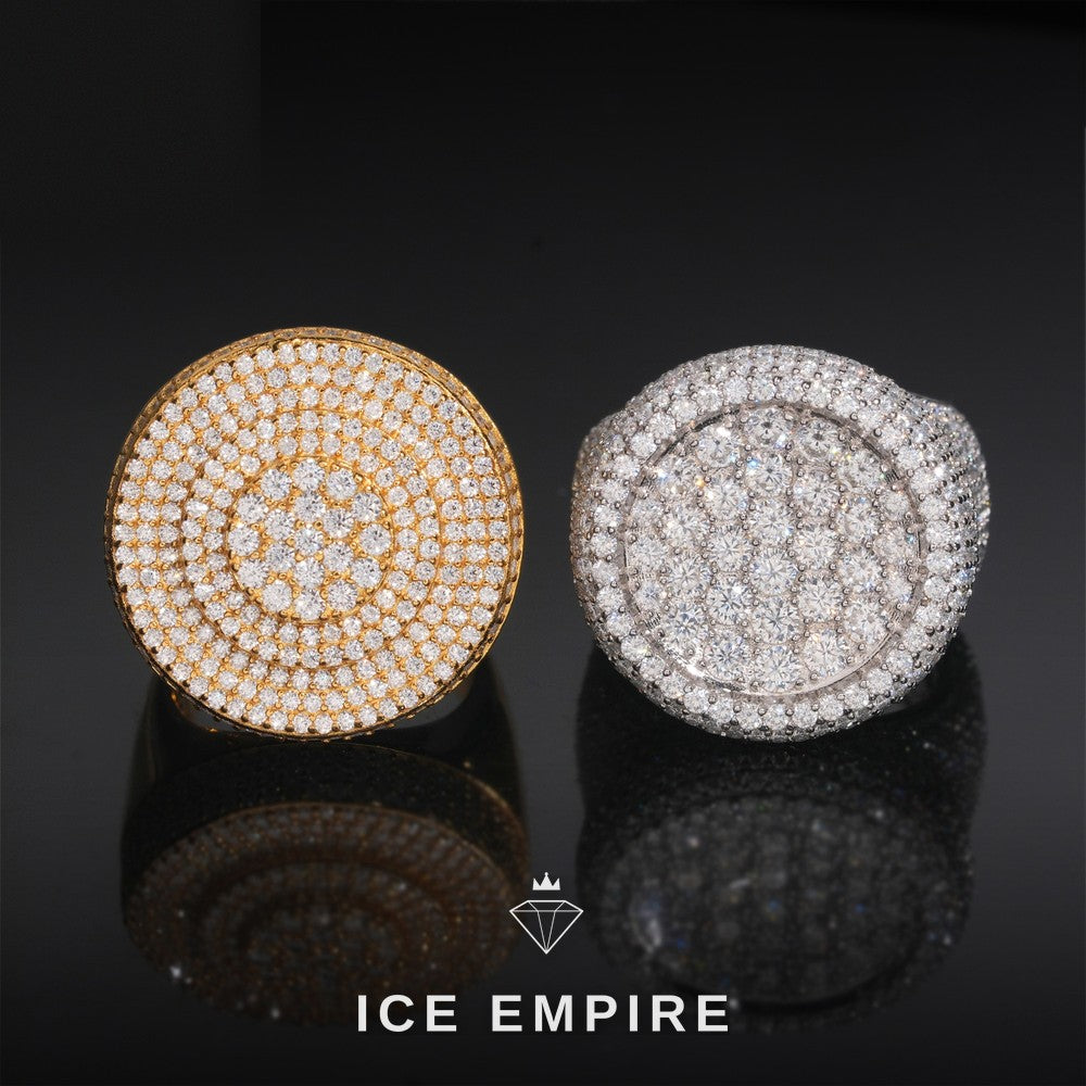 Iced Out 925 Silver Moissanite Ring