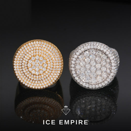 Iced Out 925 Silver Moissanite Ring