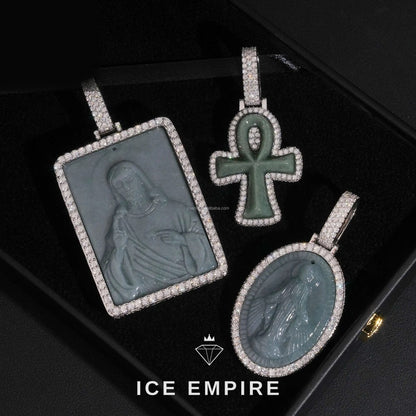 Iced Out Cross 925 Silver Moissanite Pendant