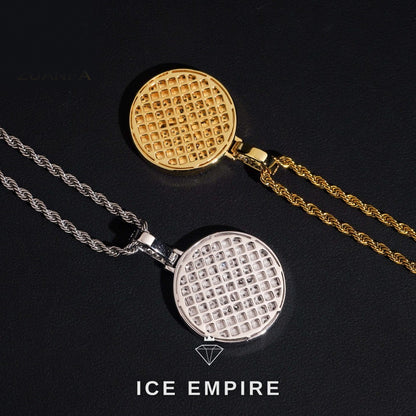 Iced Out Rose Gold Plated Moissanite Pendant