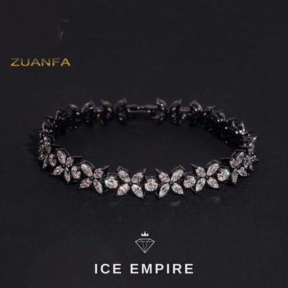 Iced Out Gold Plated Moissanite Tennis Bracelet