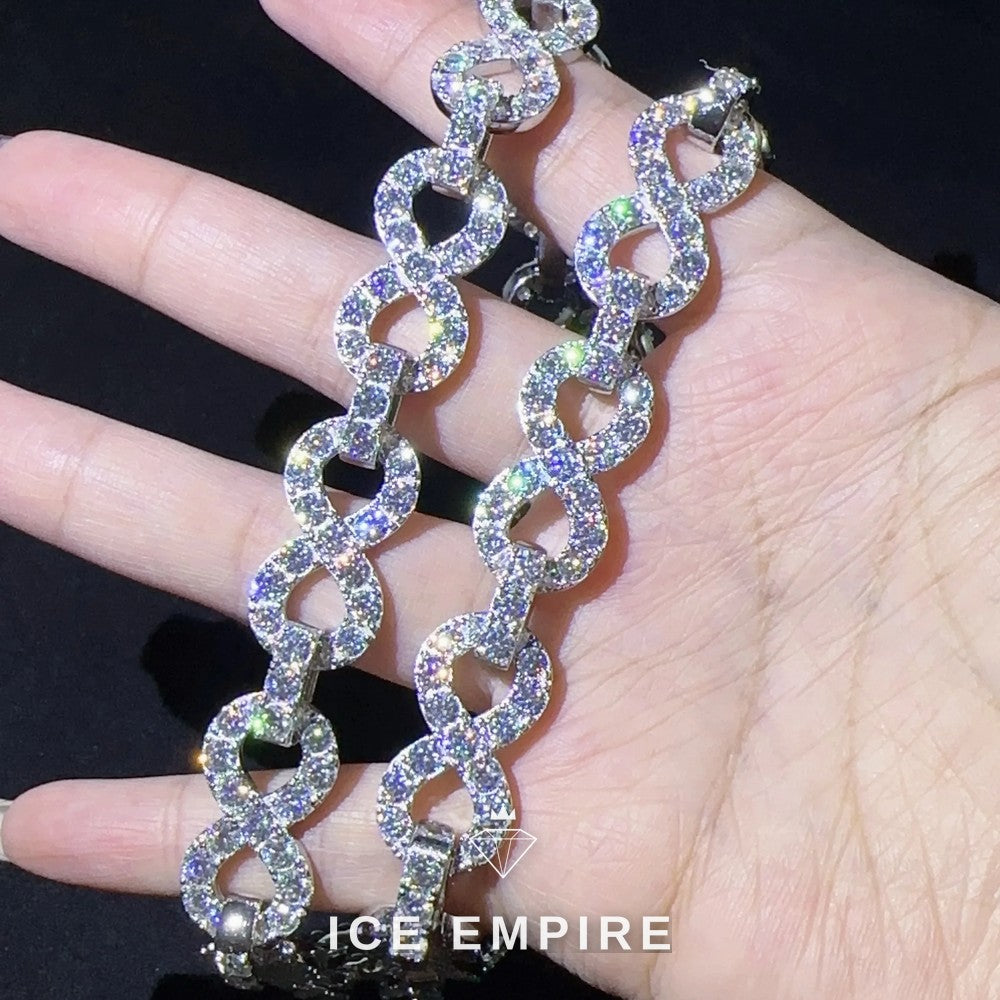 Iced Out Rose Gold Plated Moissanite Cuban Chain