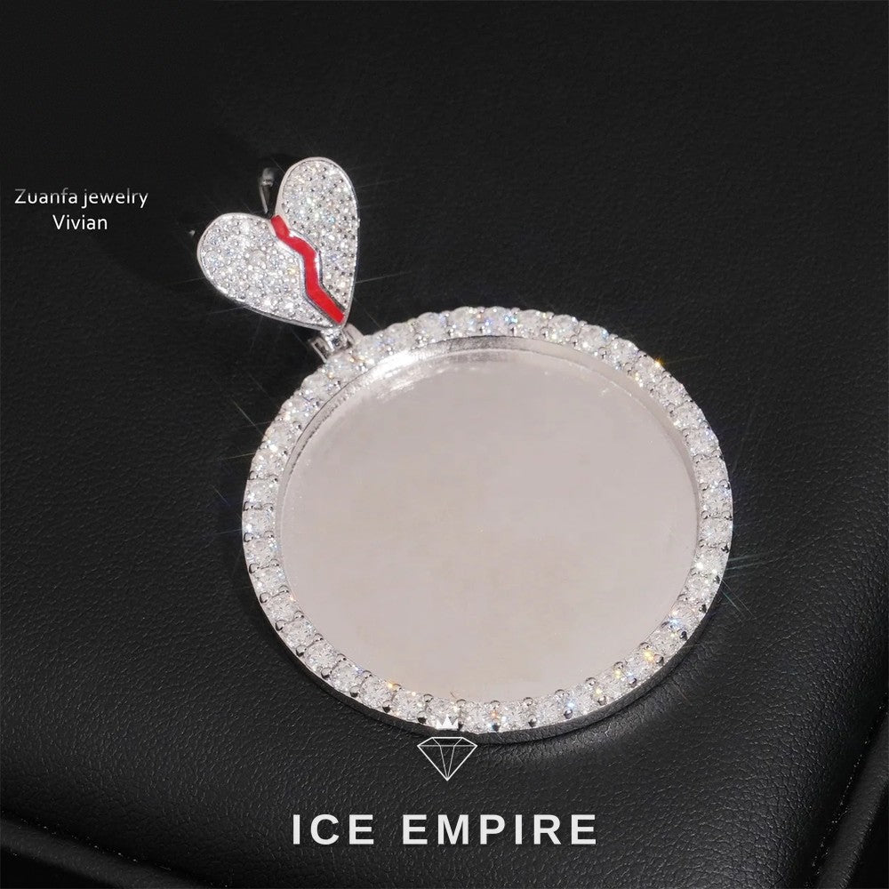 Iced Out Cross 925 Silver Moissanite Pendant