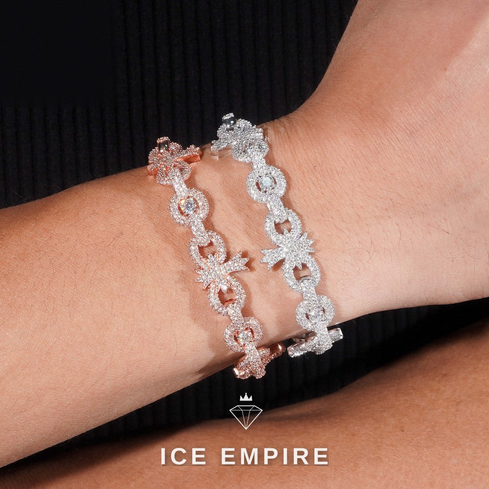 Iced Out Rose Gold Plated Moissanite Cuban Chain