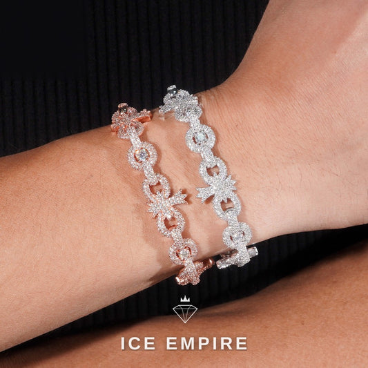 Iced Out Rose Gold Plated Moissanite Cuban Chain