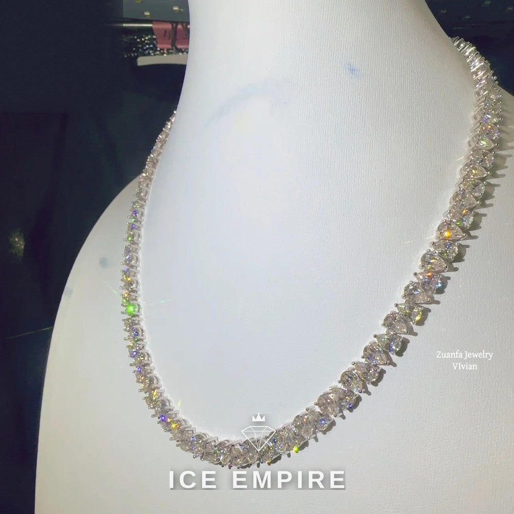 Iced Out Rose Gold Plated Moissanite Cuban Chain
