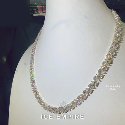 Iced Out Rose Gold Plated Moissanite Cuban Chain
