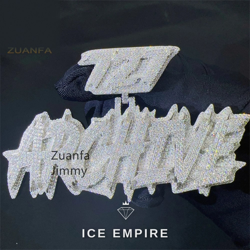 Iced Out 925 Silver Pendant