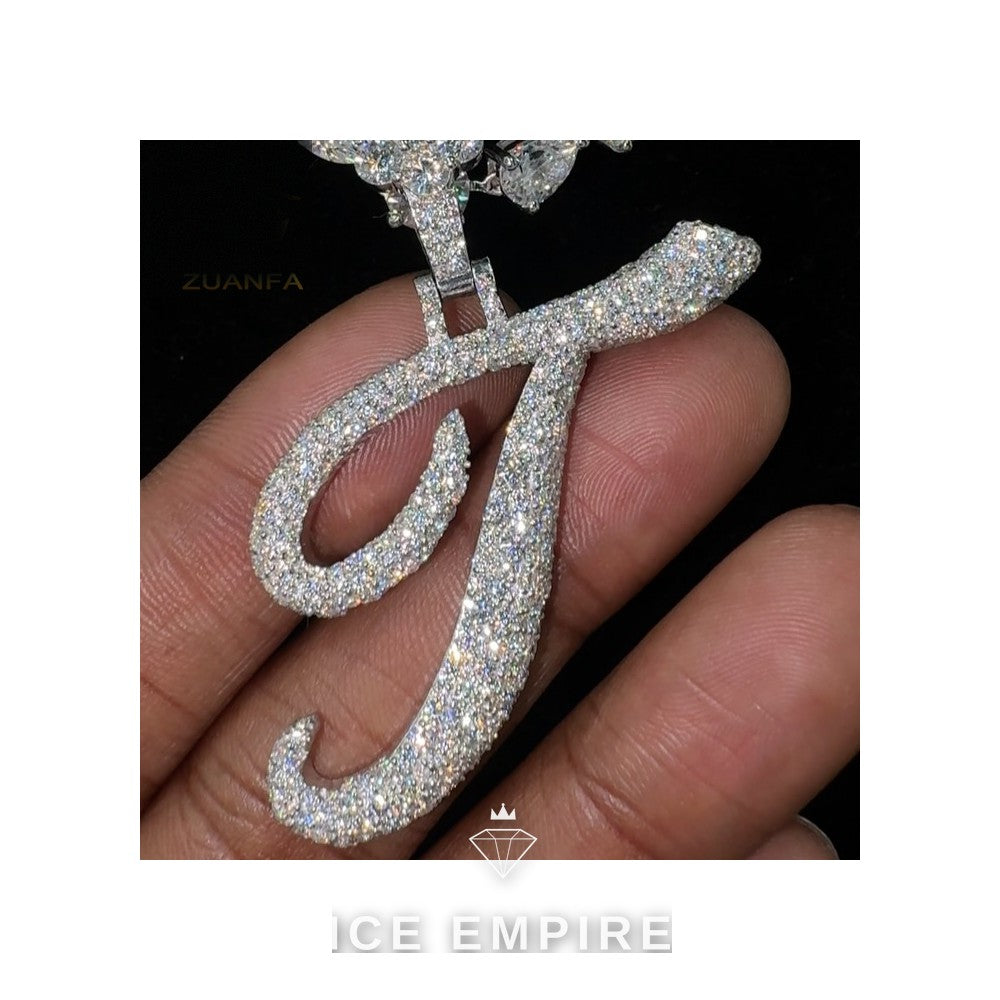 Iced Out Baguette 925 Silver Moissanite Pendant
