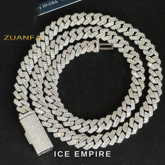 Iced Out Rose Gold Plated Moissanite Cuban Chain