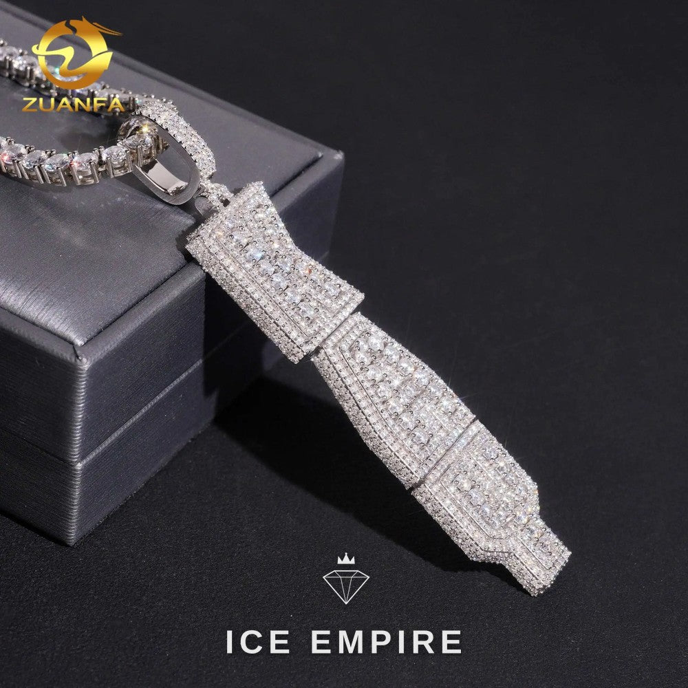 Iced Out Rose Gold Plated Moissanite Pendant